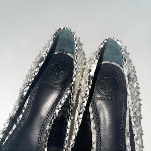 Tory Burch Yasmin Embroidered Mirror Pointed Toe Ballet Flat -New N Box- Reemoly - Picture 4 of 15